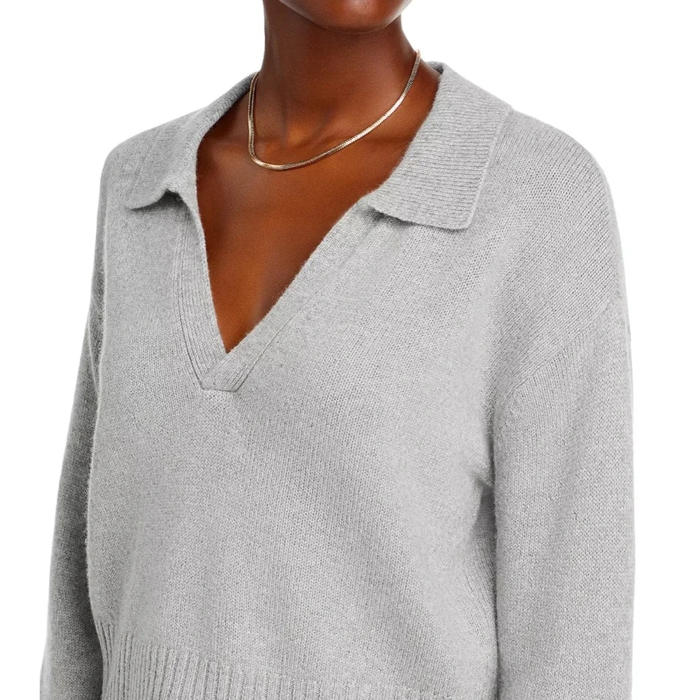 Paige Maxie Sweater - Heather Grey Cashmere - Picture 3 of 16